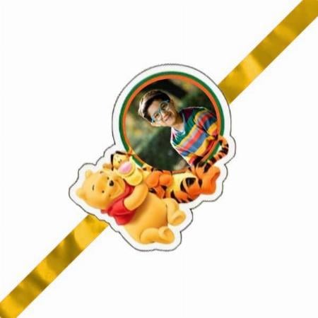 Pooh & Tigger Design Customized Photo Printed Rakhi