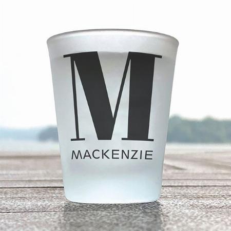 Modern Name Monogram Customized Photo Printed Shot Glass