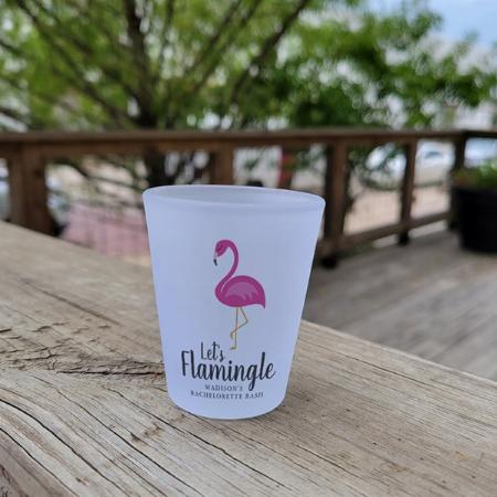 Flamingo Design Customized Photo Printed Shot Glass