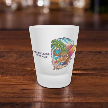 Surfing Pineapple Design Customized Photo Printed Shot Glass