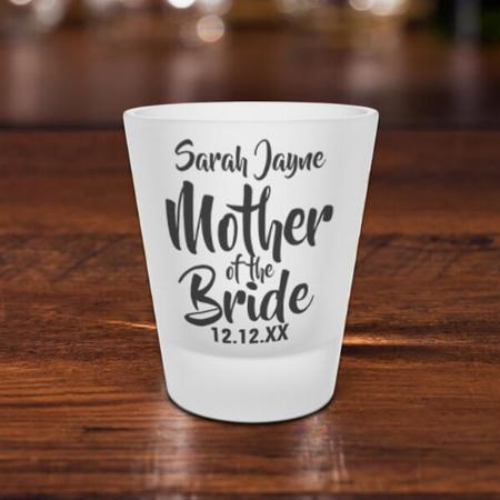 Wedding Parent Mother of The Bride Monogra Customized Photo Printed Shot Glass
