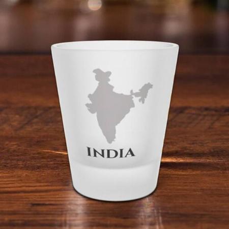 India Map Design Customized Photo Printed Shot Glass
