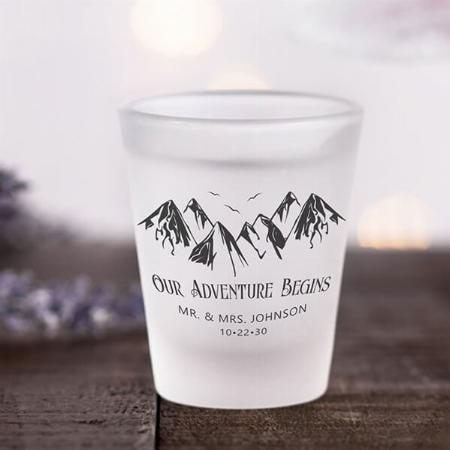 Mountain Art Design Customized Photo Printed Shot Glass
