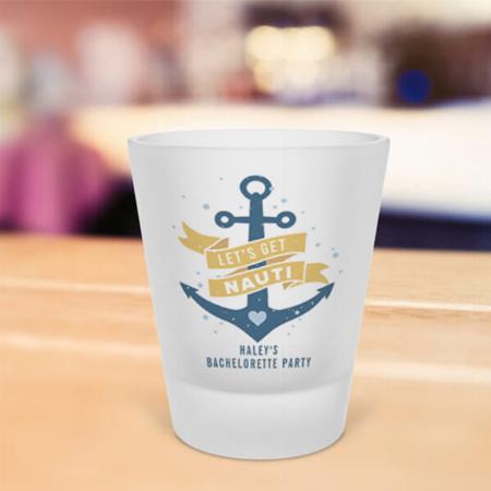 Blue Aanchor Bachelorette Party Customized Photo Printed Shot Glass