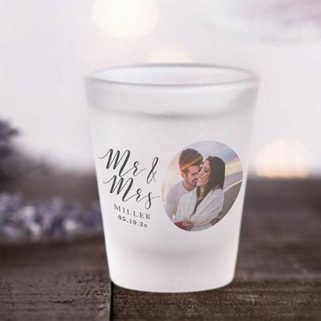 Wedding Photo Design Customized Photo Printed Shot Glass