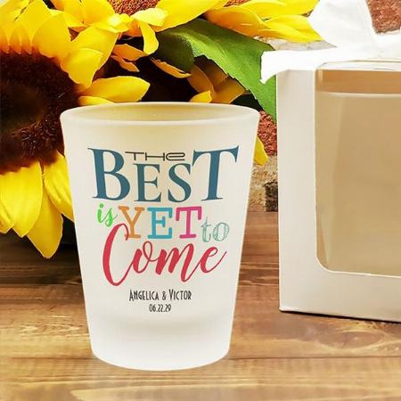 Colorful Text Design Customized Photo Printed Shot Glass