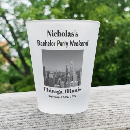 Bachelor Party Weekend Customized Photo Printed Shot Glass