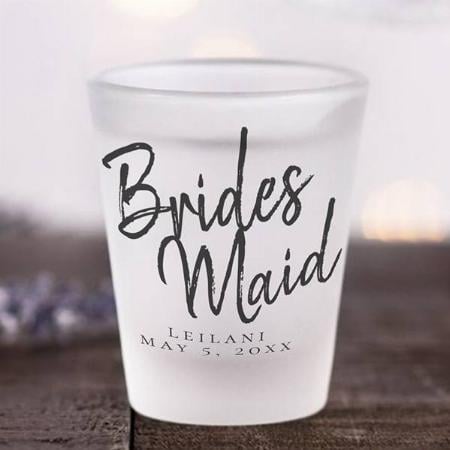 Cute Heart Bridesmaid Customized Photo Printed Shot Glass