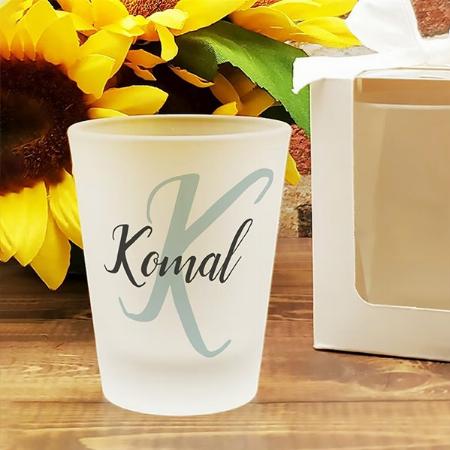 Initial with Name Monogram Customized Photo Printed Shot Glass
