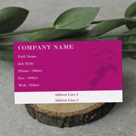 Pink Design Customized Rectangle Visiting Card
