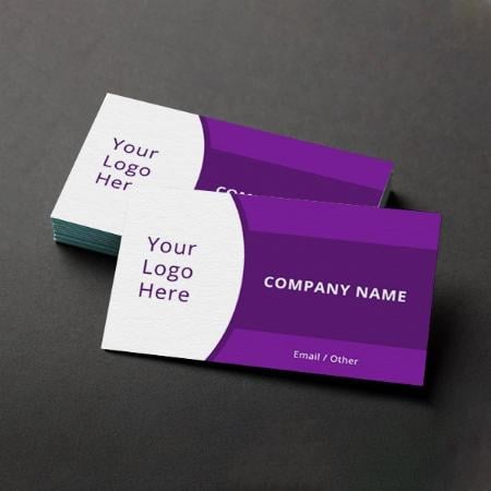 Purple Design Customized Rectangle Visiting Card