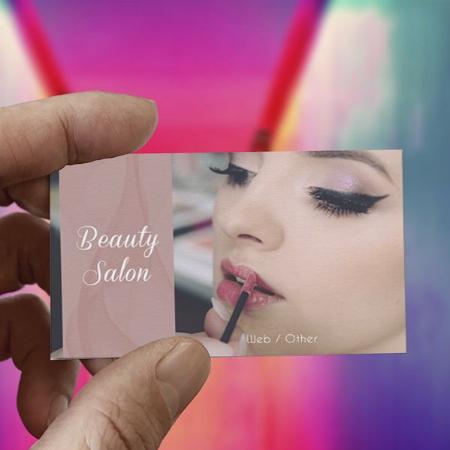 Beauty Salon Customized Rectangle Visiting Card