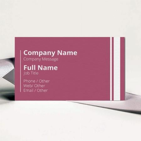 Red and White Customized Rectangle Visiting Card