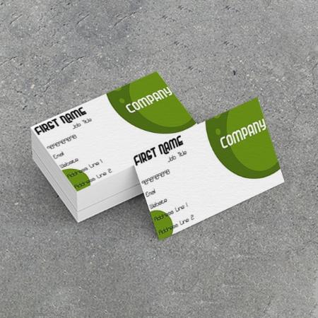 Green Customized Rectangle Visiting Card