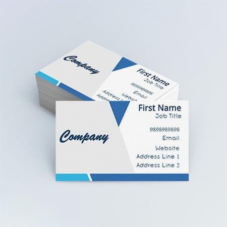 Blue Theme Customized Rectangle Visiting Card