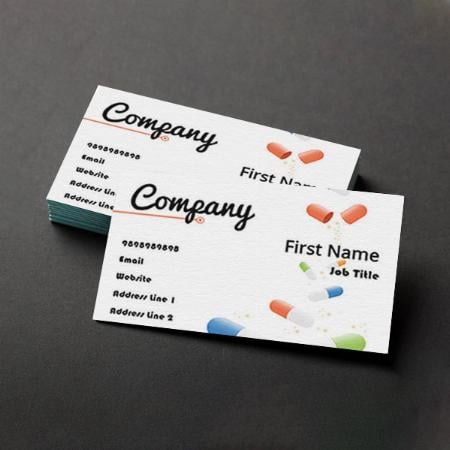 Capsules Customized Rectangle Visiting Card