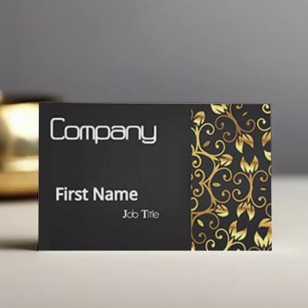 Gold & Black Customized Rectangle Visiting Card