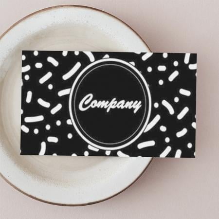 Black & White Customized Rectangle Visiting Card