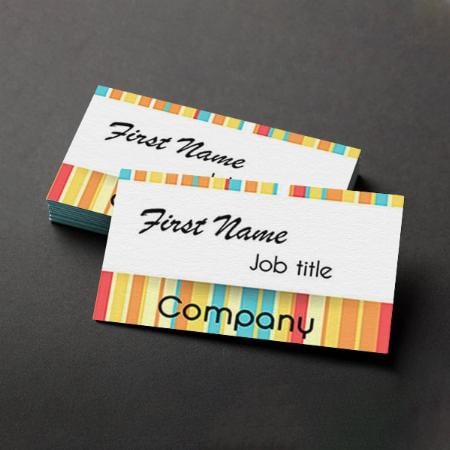 Multicolor Customized Rectangle Visiting Card