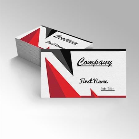 Red & White Customized Rectangle Visiting Card