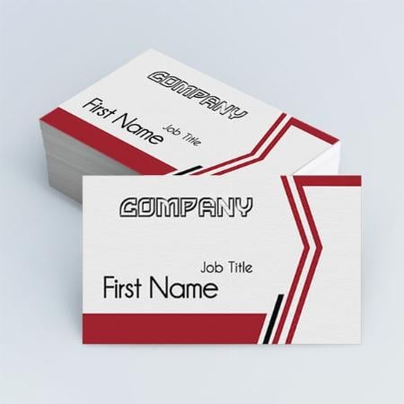 Red & White Customized Rectangle Visiting Card