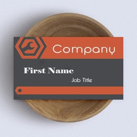 Red & Grey Customized Rectangle Visiting Card