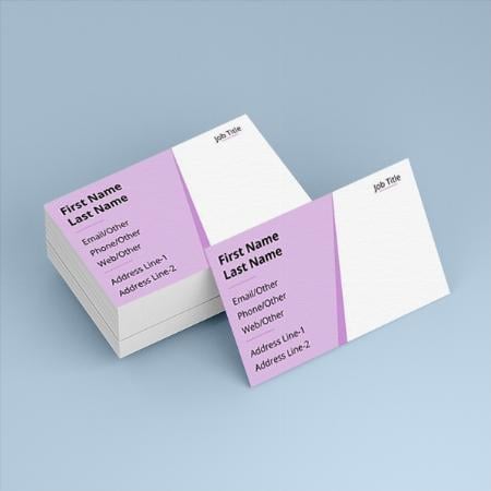 Violet Color Customized Rectangle Visiting Card