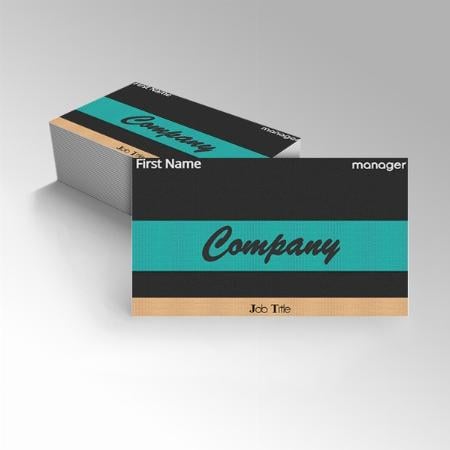 Dual Strips Customized Rectangle Visiting Card