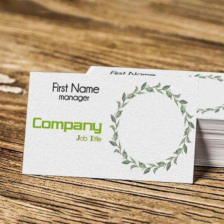 Circle of Leaves Customized Rectangle Visiting Card
