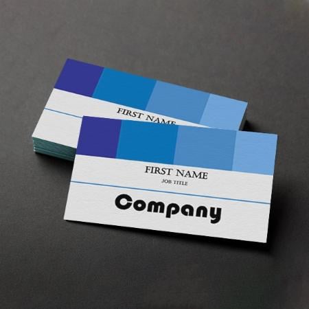 Shades of Blue Customized Rectangle Visiting Card