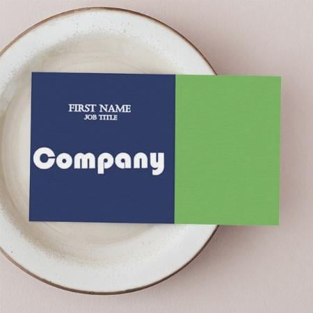 Blue & Green Customized Rectangle Visiting Card