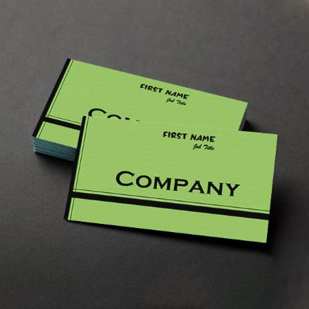 Green & Black Customized Rectangle Visiting Card