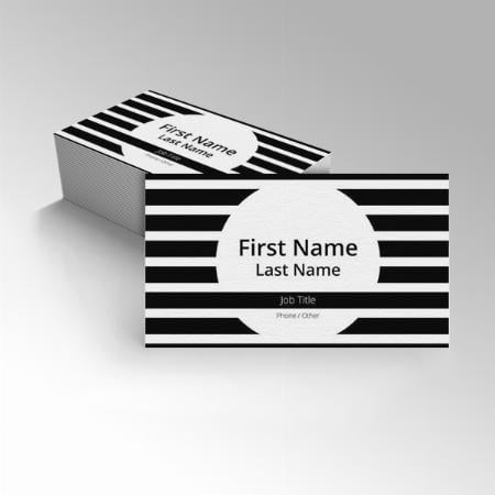 Black Lines Customized Rectangle Visiting Card