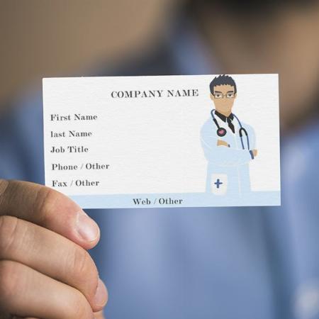 Animated Doctor Customized Rectangle Visiting Card