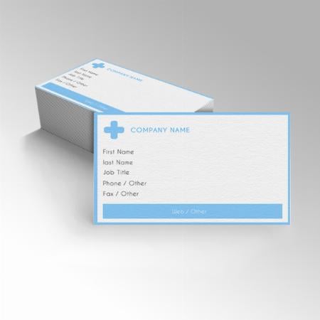 Blue Design Customized Rectangle Visiting Card