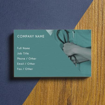 Green Theme Customized Rectangle Visiting Card