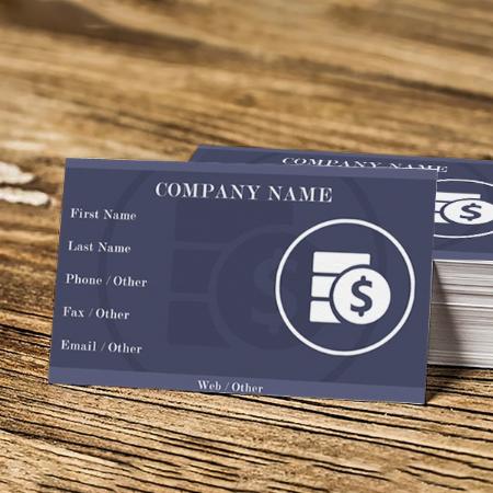 Finance Design Customized Rectangle Visiting Card