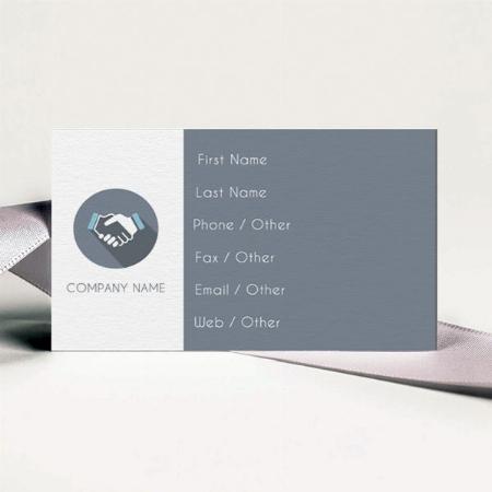 Grey Theme Customized Rectangle Visiting Card