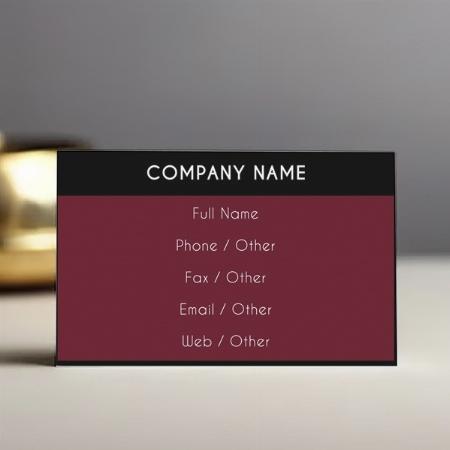 Red and Black Customized Rectangle Visiting Card