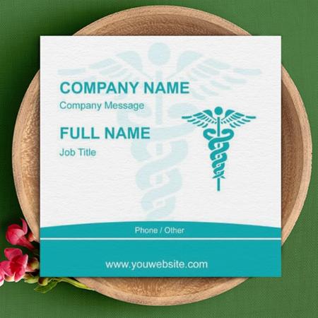 Green Doctor Customized Square Visiting Card