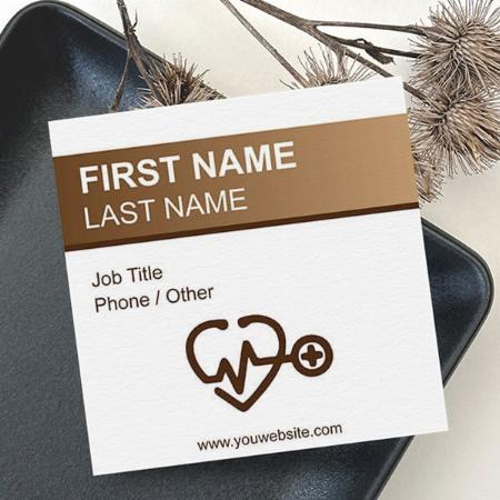 Golden Medical Customized Square Visiting Card