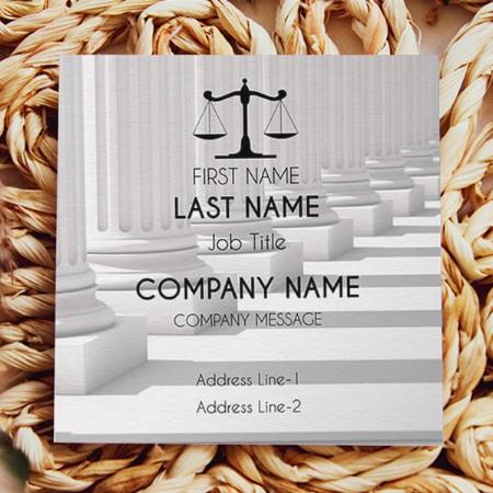 Grey Law Design Customized Square Visiting Card