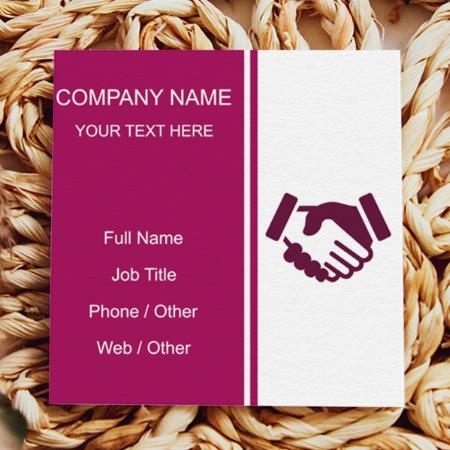 Hand Design Customized Square Visiting Card