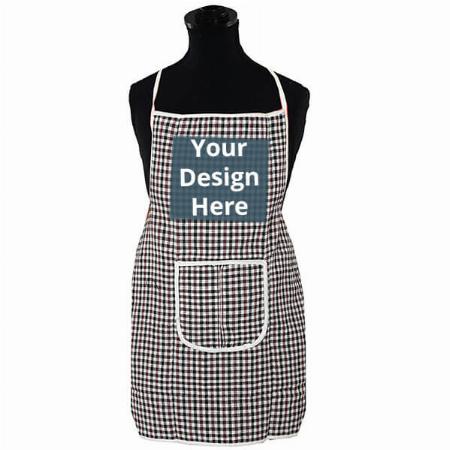 Multicolour Customized Kitchen Apron with Front Pocket