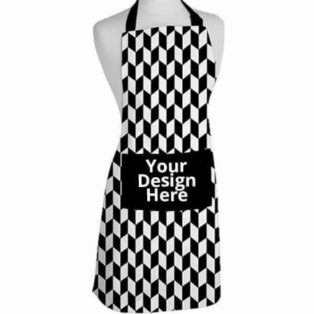 Black and White Stripes Customized Apron with Pocket