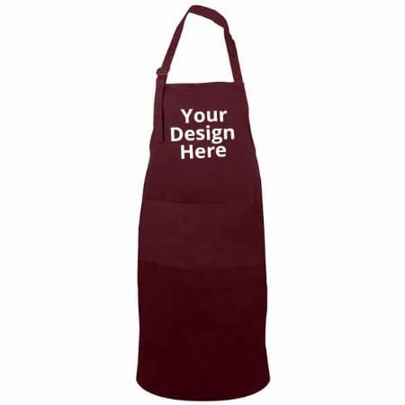 Maroon Customized Apron with Adjustable Strap