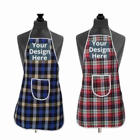 Multicolor Customized Apron With Front Pocket (Set of 2)