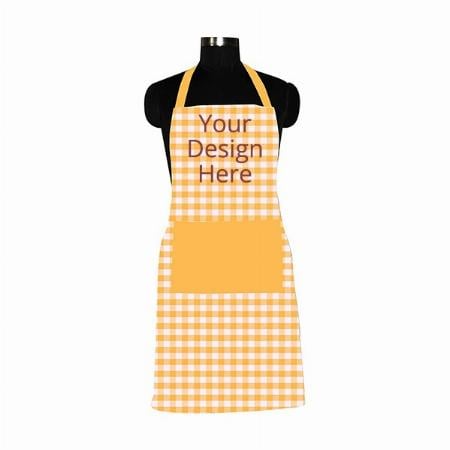 Yellow Customized 100% Cotton Regular Kitchen Home Use &amp; Chefs Use Apron
