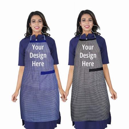 Customized Apron with Waterproof Sheet At Back Side Set of 2