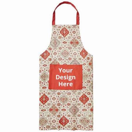 Red Customized Adjustable Kitchen Apron
